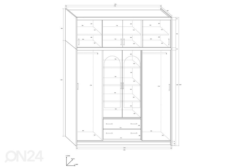 Шкаф-купе 180 cm увеличить