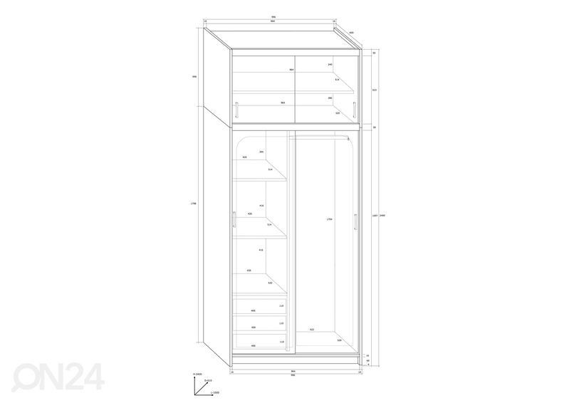 Шкаф-купе Court 100 cm увеличить