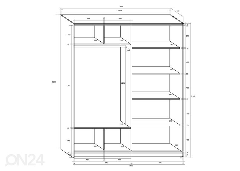Шкаф-купе Durrus 180 cm увеличить