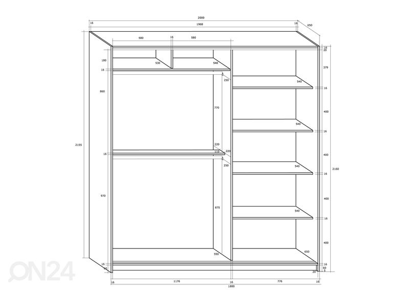 Шкаф-купе Durrus 200 cm увеличить