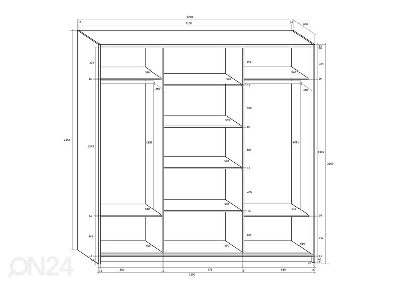 Шкаф-купе Durrus 220 cm увеличить