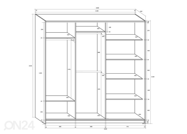 Шкаф-купе Durrus 220 cm увеличить