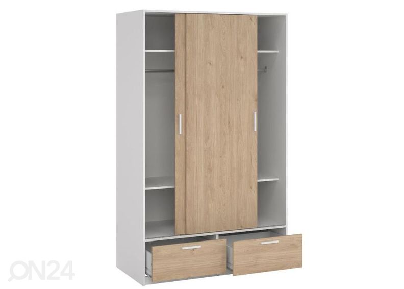 Шкаф-купе Line 121 cm, hickory/белый увеличить