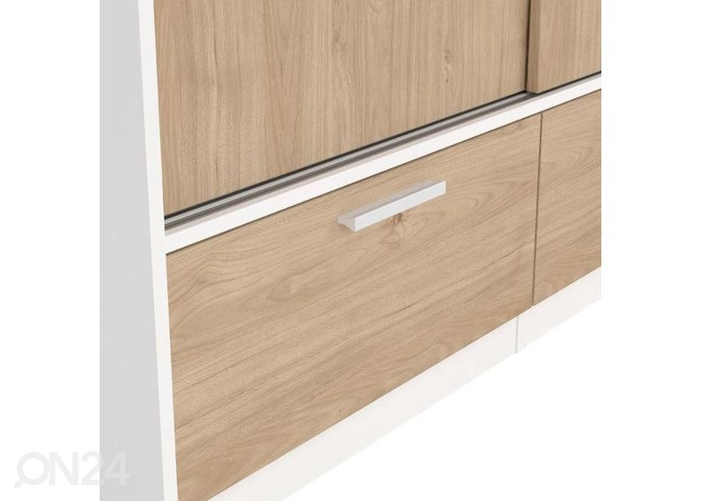 Шкаф-купе Line 121 cm, hickory/белый увеличить