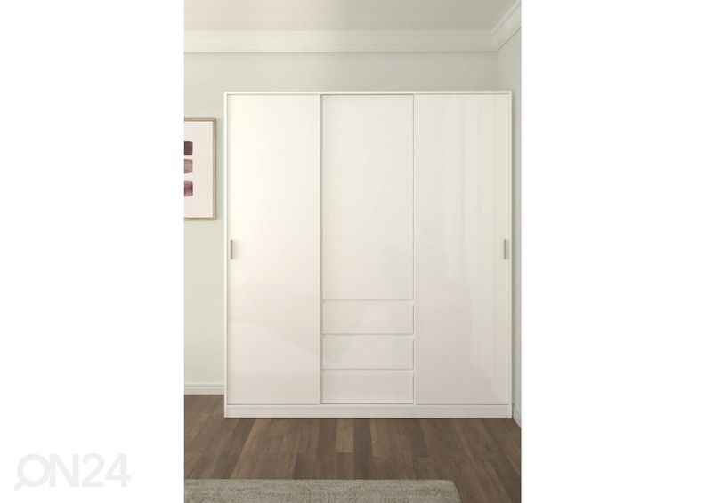 Шкаф-купе Naia 177 cm, белый/белый глянцевый увеличить