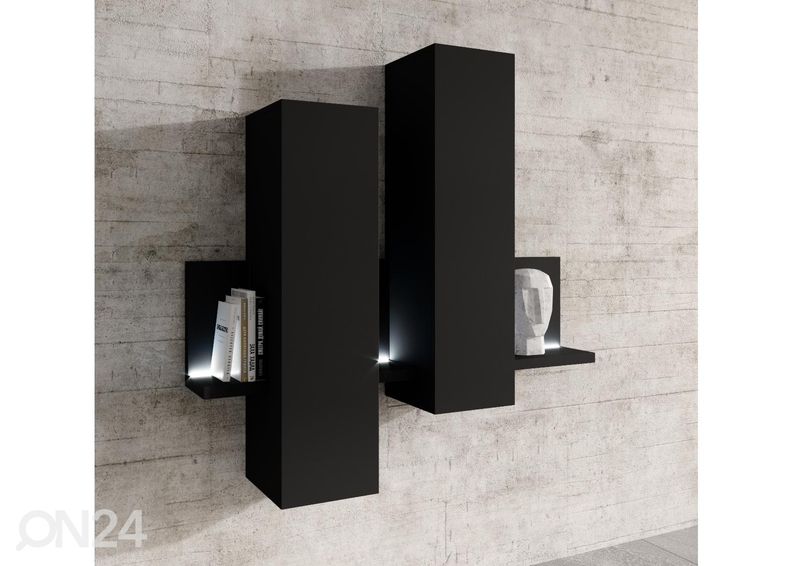 Шкаф настенный 152 cm чёрный увеличить