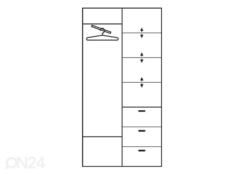 Шкаф платяной 100x44 cm увеличить
