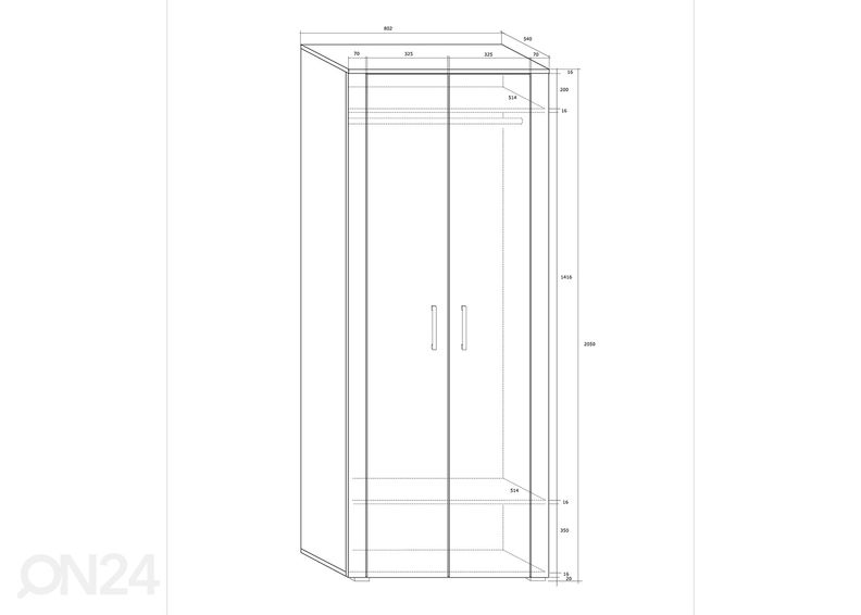Шкаф платяной увеличить