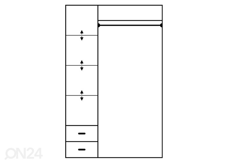 Шкаф платяной 120 cm увеличить