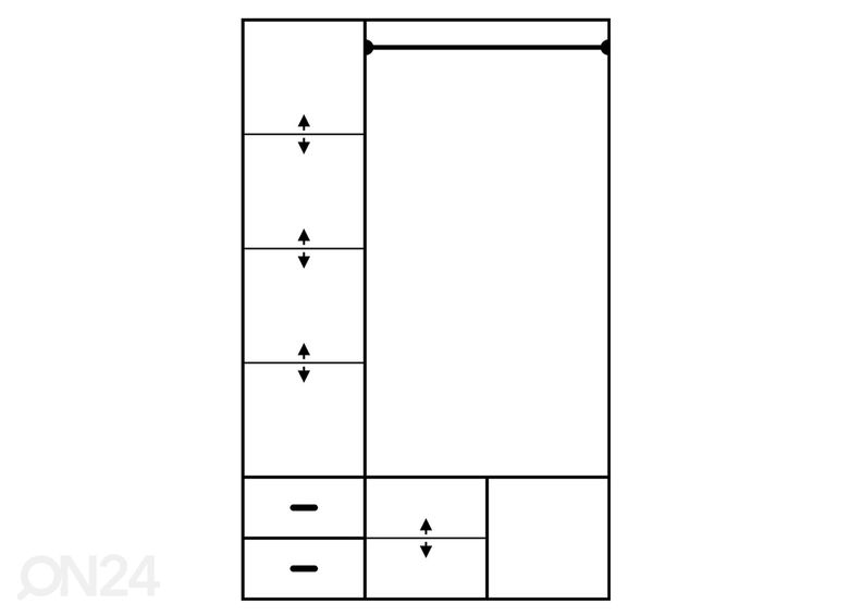 Шкаф платяной 120 cm увеличить