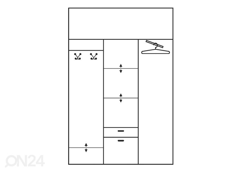Шкаф платяной увеличить
