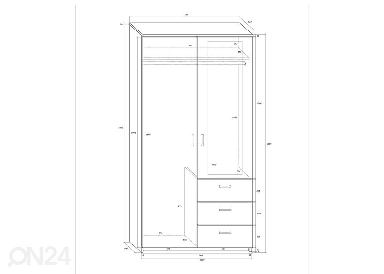Шкаф платяной увеличить