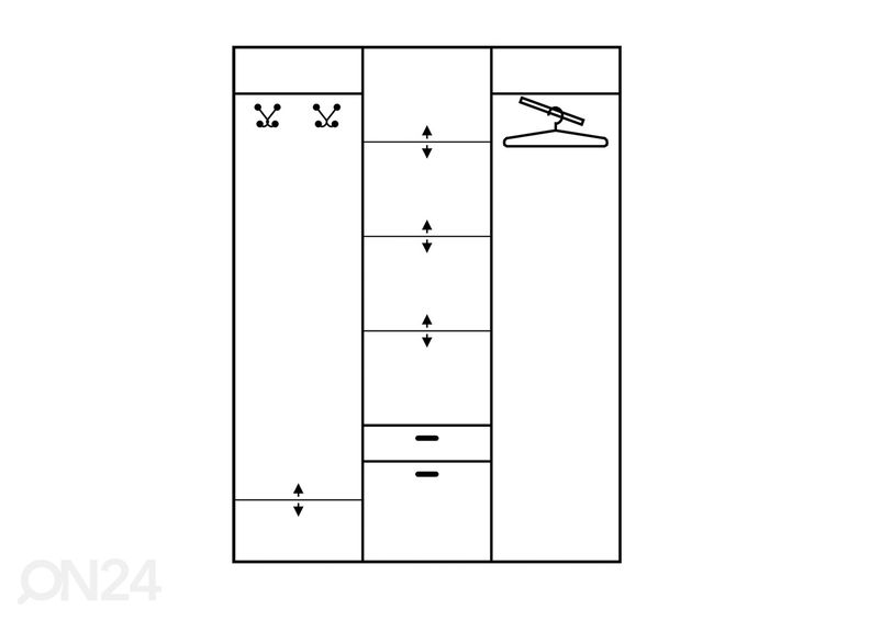 Шкаф платяной 149 cm увеличить
