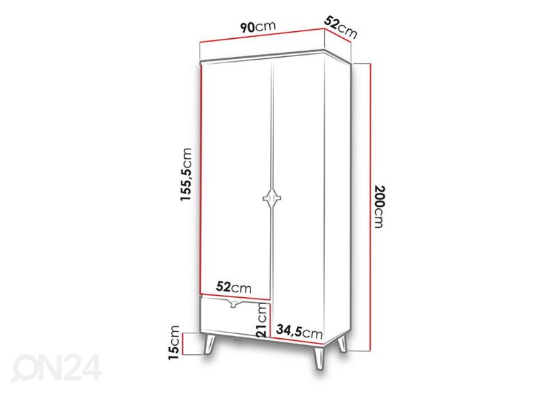 Шкаф платяной увеличить