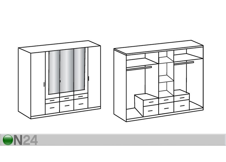Шкаф платяной Alina увеличить