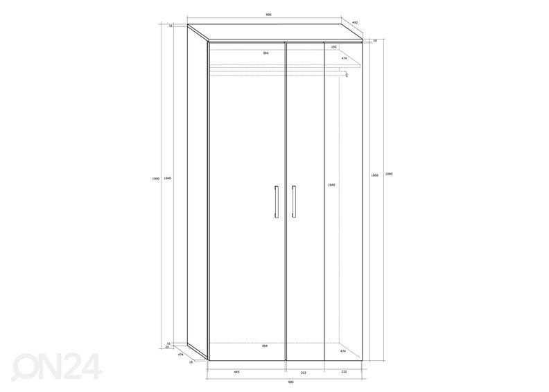 Шкаф платяной Bantry 90 cm увеличить