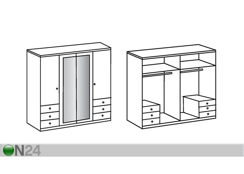 Шкаф платяной Bergen увеличить