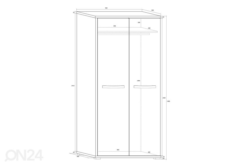 Шкаф платяной Cloghroe 90 cm увеличить