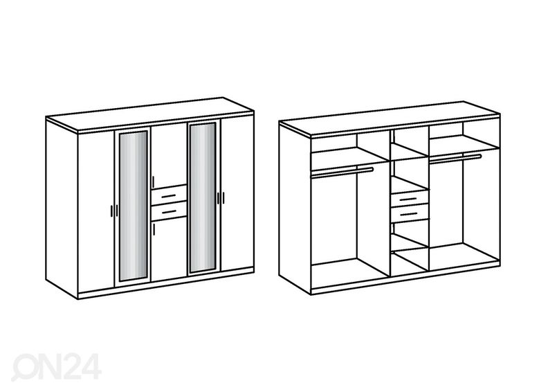 Шкаф платяной Diver 225 cm увеличить