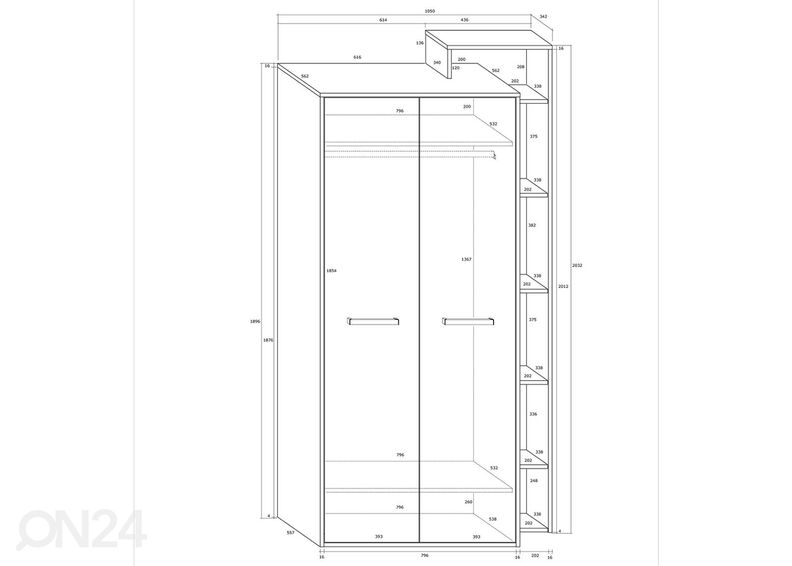 Шкаф платяной Macroom 105 cm увеличить