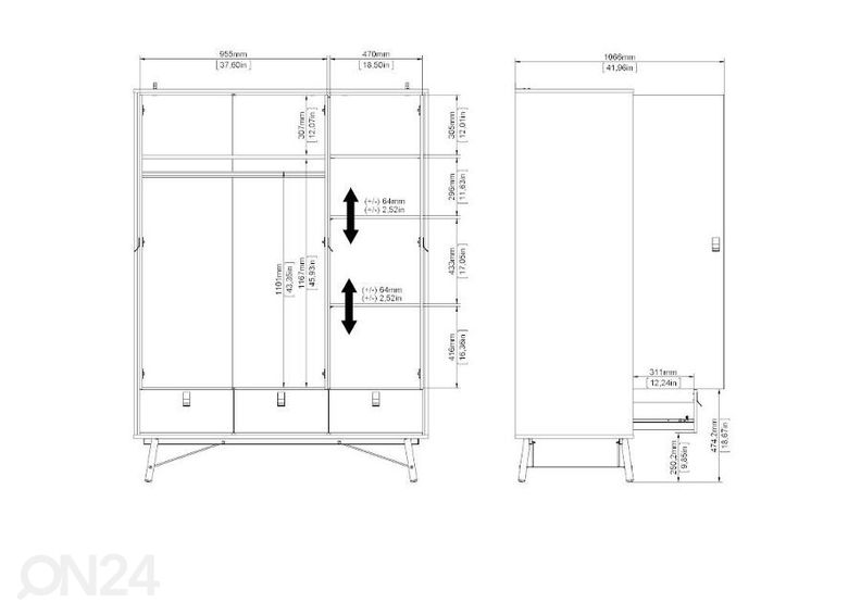 Шкаф платяной Ry 150 cm увеличить