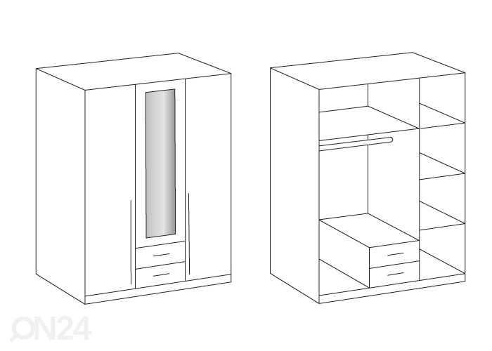 Шкаф платяной Skate 135 cm увеличить