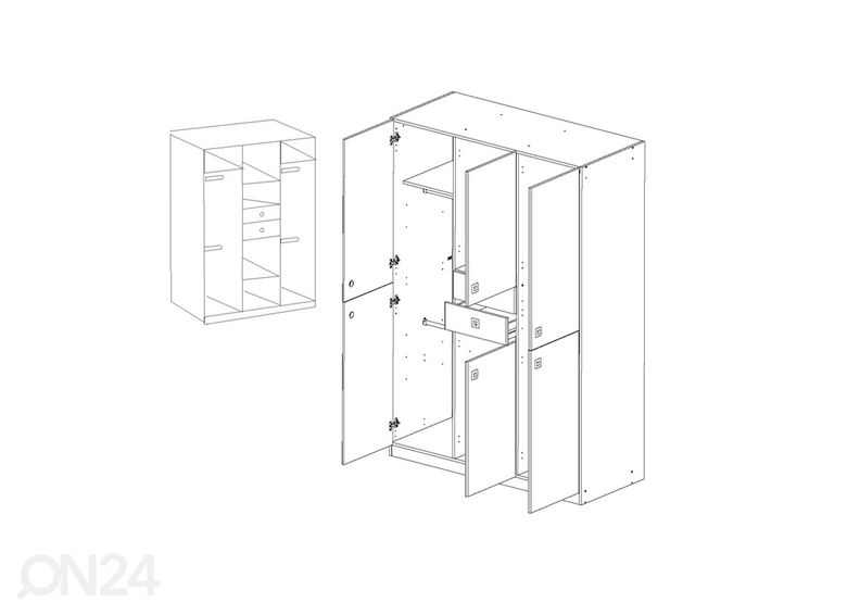 Шкаф платяной Sunny увеличить