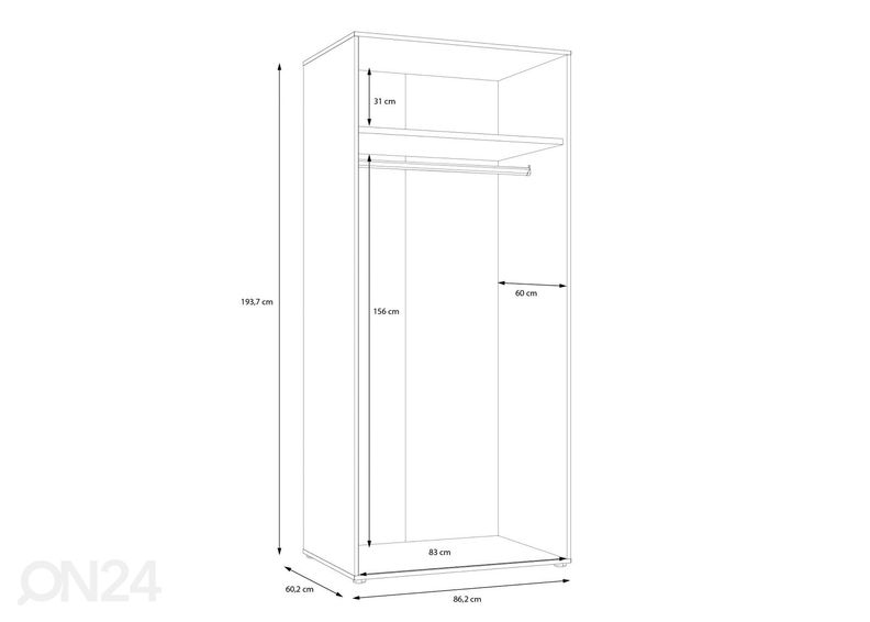 Шкаф платяной Tommy 86 cm увеличить