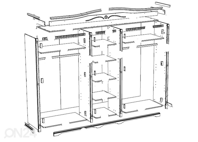 Шкаф платяной Uffizzi 258 cm увеличить