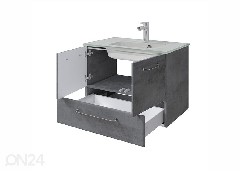 Шкаф под раковину + стеклянная раковина 945 h53x75x45 cm увеличить