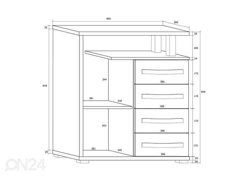 Шкаф-полка Cloghroe 80 cm увеличить