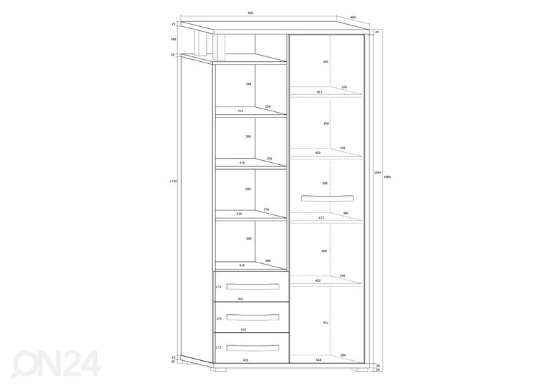 Шкаф-полка Cloghroe 90 cm увеличить