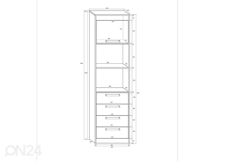 Шкаф-полка Cobhy 52 cm увеличить