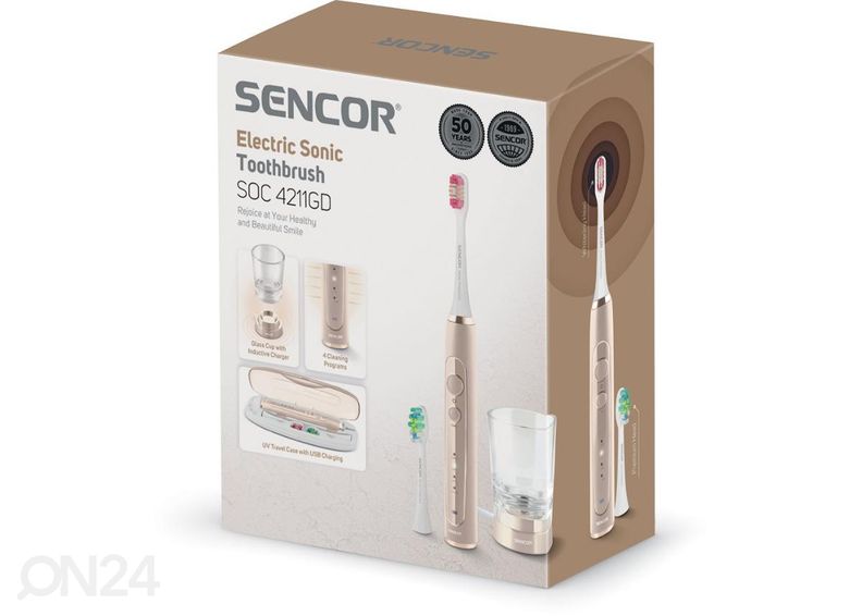 Электрическая зубная щетка Sencor SOC4211GD, золотистый увеличить