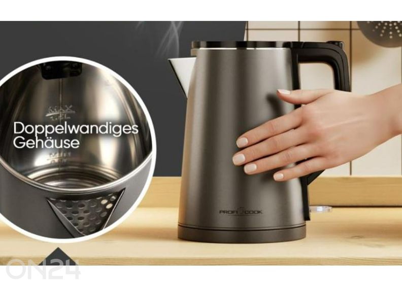 Электрический чайник ProfiCook 1,5 л PCWK1290, графитовый увеличить