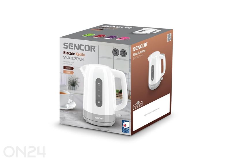 Электрический чайник Sencor 1 л SWK1020WH, белый увеличить
