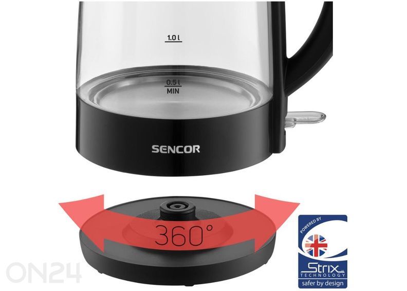 Электрический чайник Sencor SWK2711BK со стеклянным корпусом увеличить