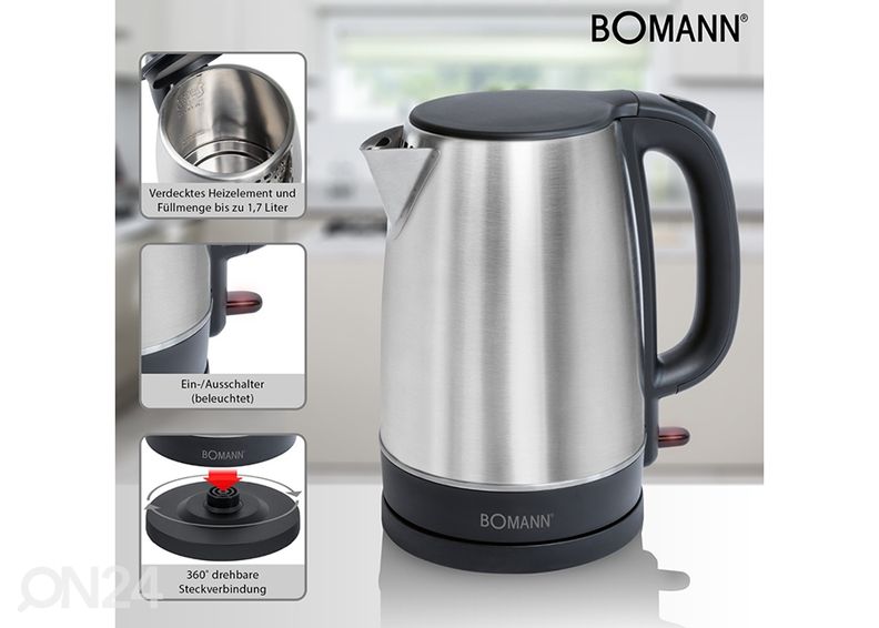 Электрочайник Bomann 1,7 л WKS6043CB увеличить