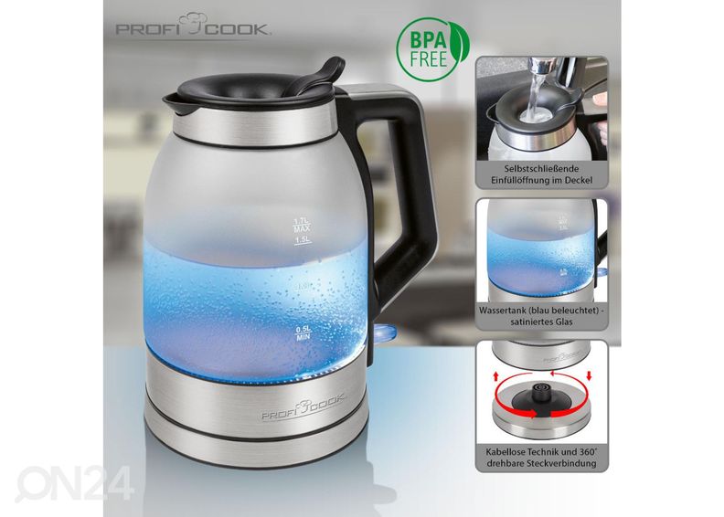 Электрочайник ProfiCook PCWKS1215G увеличить