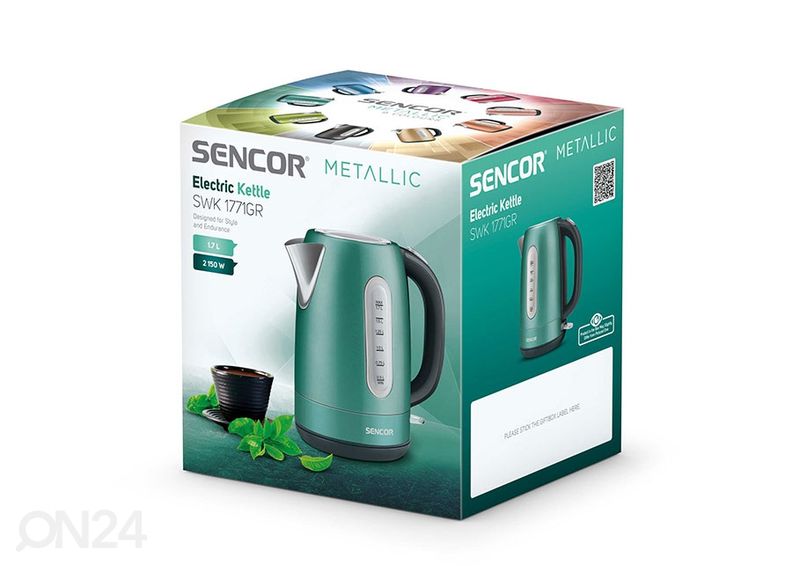 Электрочайник Sencor Metallic 1,7 л SWK1771GR увеличить