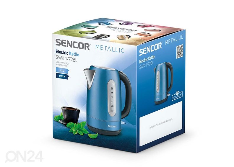 Электрочайник Sencor Metallic 1,7 L SWK1772BL увеличить