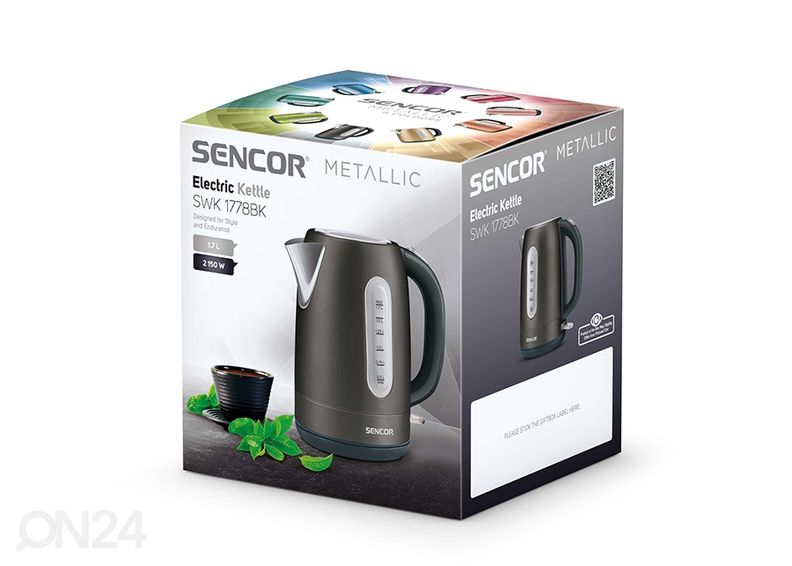 Электрочайник Sencor Metallic 1,7 L SWK1778BK увеличить