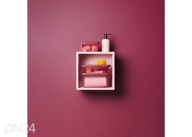 Ящик для хранения BaseStore 1,5 л, 14x19xh9 см розовый увеличить