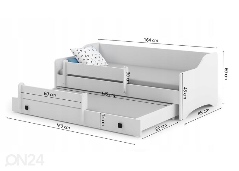 2-местная детская кровать Nami 80x160 cm увеличить