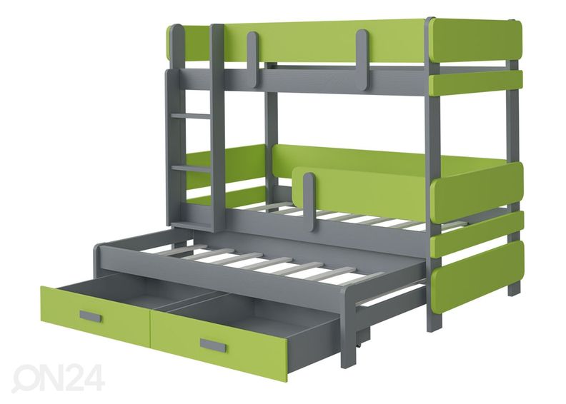 3-местная двухъярусная кровать 80x180 см увеличить
