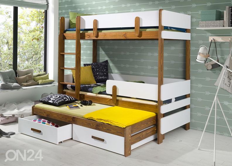 3-местная двухъярусная кровать 80x180 см увеличить