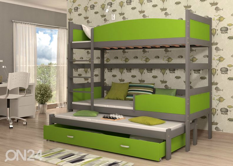 3-местная двухъярусная кровать 80x184 cm увеличить