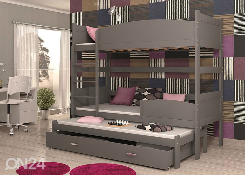 3-местная двухъярусная кровать 80x184 cm увеличить