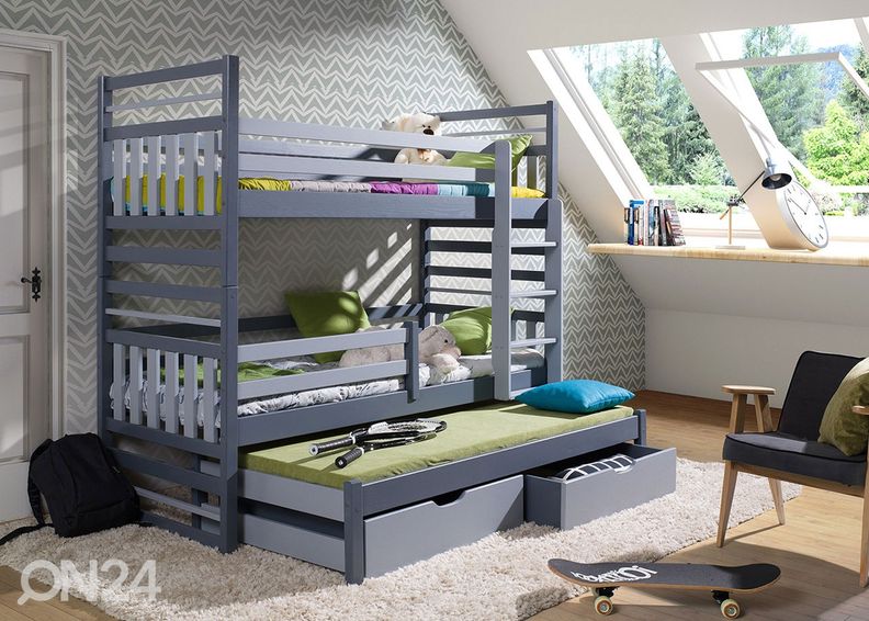 3-местная двухъярусная кровать 90x200 cm увеличить