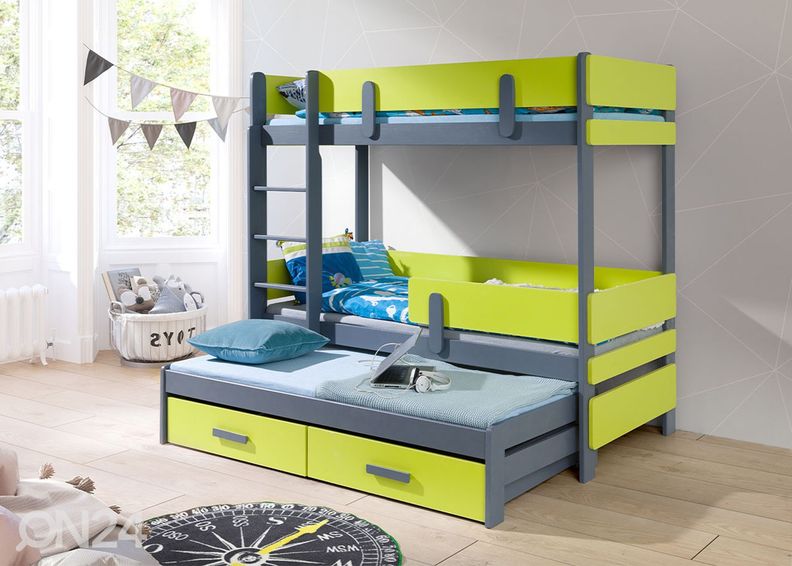 3-местная двухъярусная кровать 90x200 cm увеличить